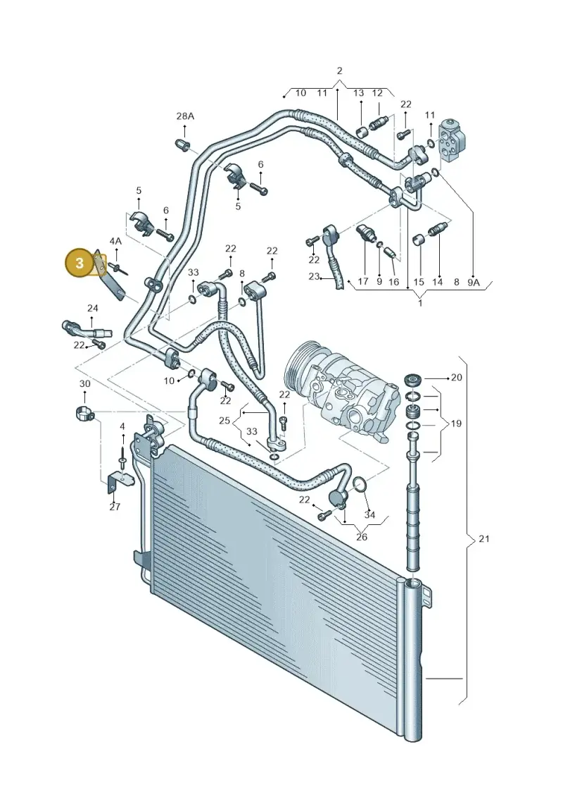 7H0820791B — Volkswagen Transp. caravelle (2011-2015) diagram 679820200, position 3