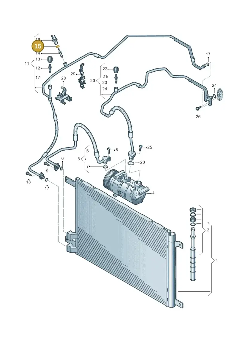 7H0820896 — Volkswagen Taigo (2021-2024) diagram 837260400, position 15