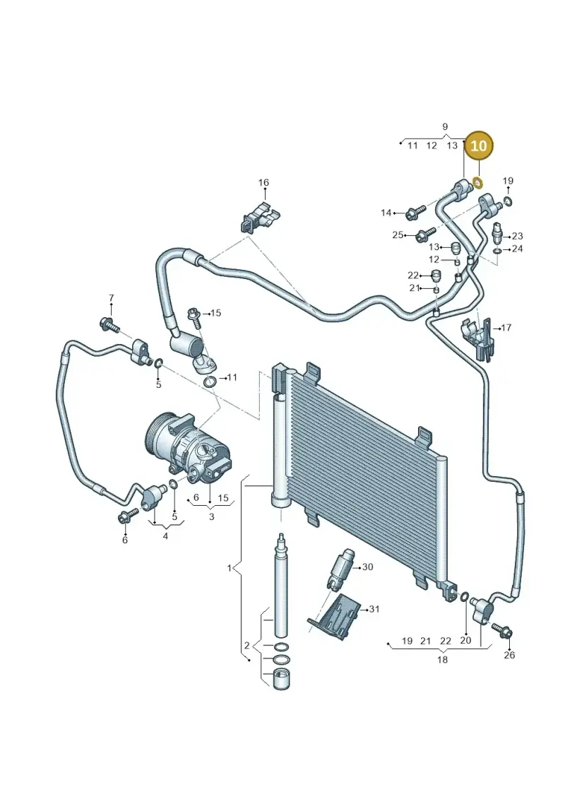 7H0820898 — Volkswagen Up! 1.0 BlueMotion (2016-2023) diagram 723260410, position 10