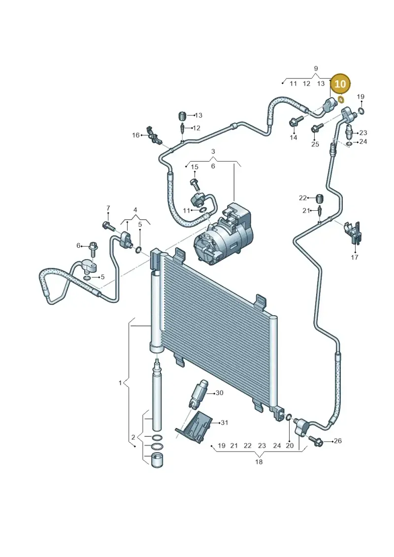 7H0820898 — Volkswagen E-up! (2016-2023) diagram 772260410, position 10