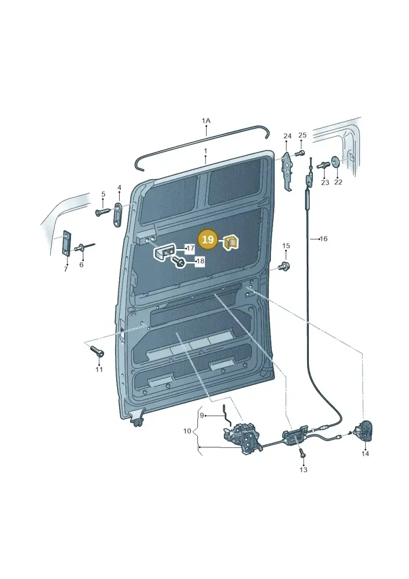 7H0843314A — Volkswagen Caravelle (2015-2019) diagram 410843100, position 19