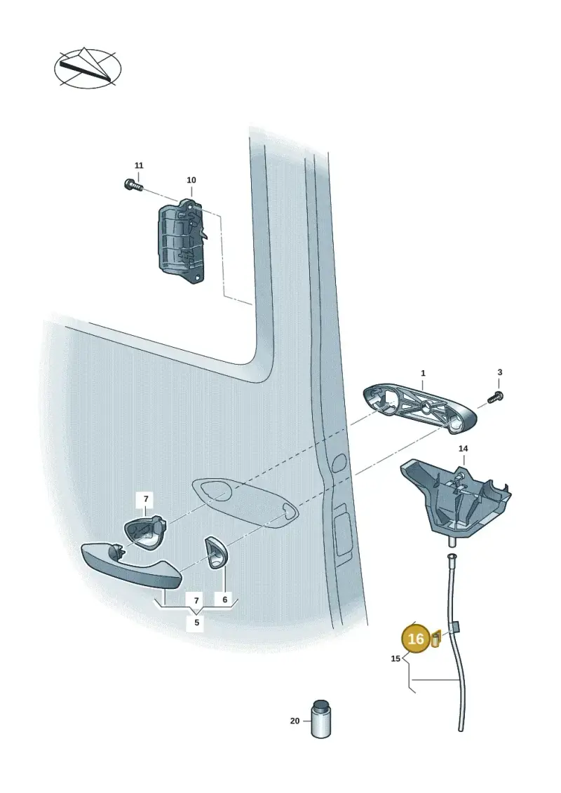7H0843969A — Volkswagen ID.Buzz (2022-) diagram 2ka843600, position 16