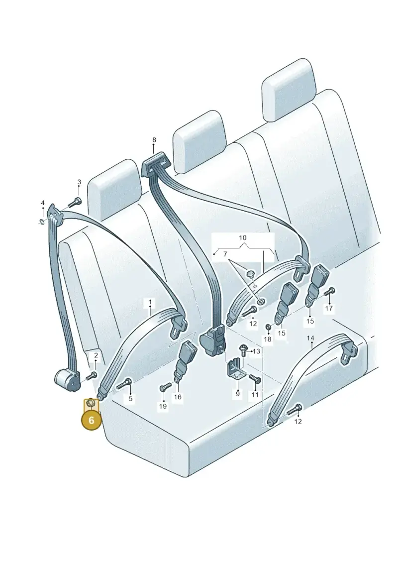 7H0857845E — Volkswagen Amarok twin cab (2022-) diagram 683857700, position 6