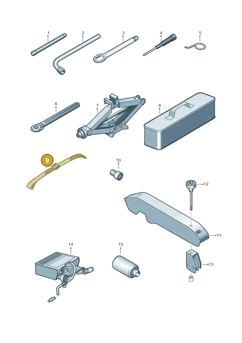 7H0867749 — Volkswagen Single-cab transp. (2019-2024) diagram 862011100, position 9