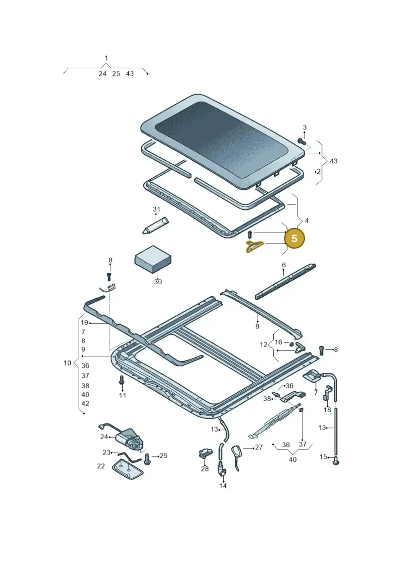 7H0877565 — Volkswagen Crossfox (2014-2021) diagram 558877100, position 5