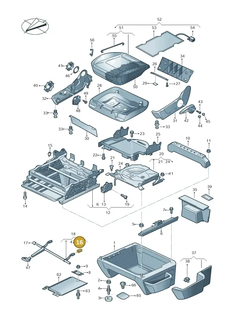 7H0881181 — Volkswagen Transport. multivan (2019-2024) diagram 861881000, position 16