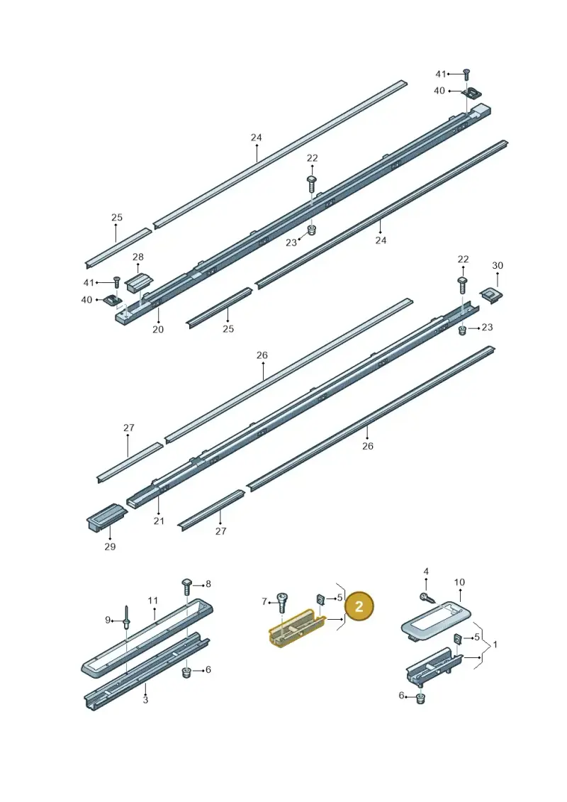 7H0883873D — Volkswagen Caravelle (2019-2024) diagram 861885080, position 2