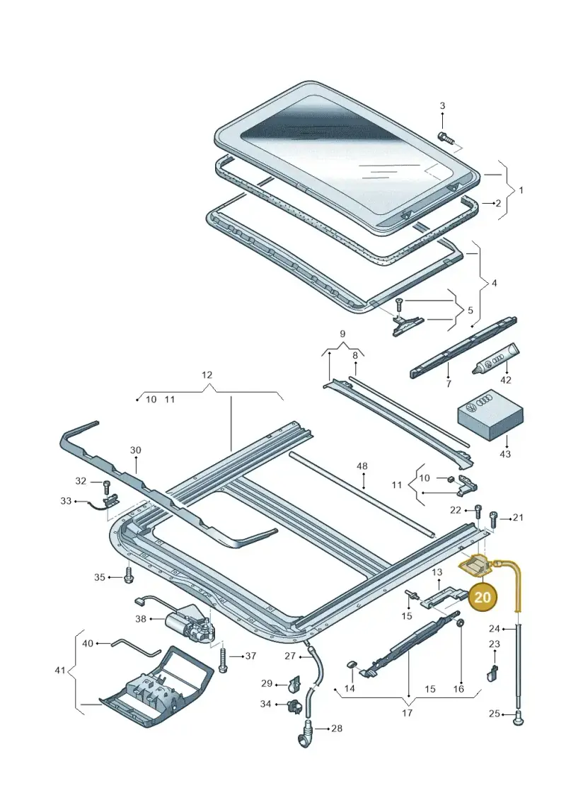 7H0898200 — Volkswagen Caravelle (2015-2019) diagram 410877000, position 20