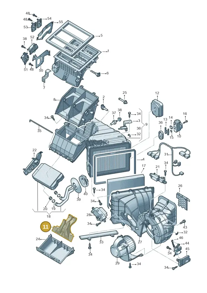 7H0898409 — Volkswagen Transp. caravelle (2009-2011) diagram 679820000, position 11