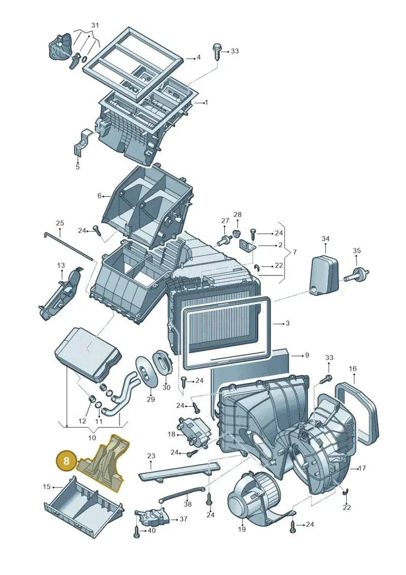 7H0898409 — Volkswagen Amarok twin cab (2022-) diagram 683819000, position 8