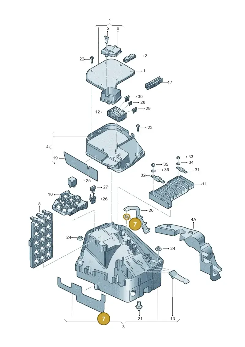 7H0907905 — Volkswagen Transp. caravelle (2011-2015) diagram 410937100, position 7