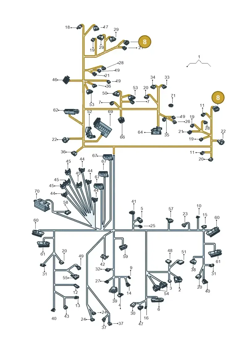 7H0941165 — Volkswagen Up! 1.0 TSI (2013-2017) diagram 559971800, position 8