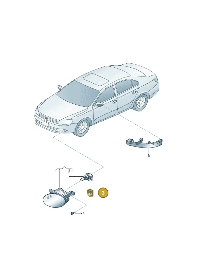 7H0941165 — Volkswagen Jetta 1.4 (2013-2015) diagram 692941400, position 3