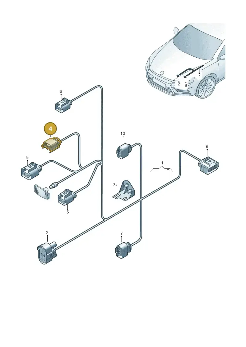 7H0941165 — Volkswagen Scirocco 2.0 (2014-2017) diagram 786971600, position 4