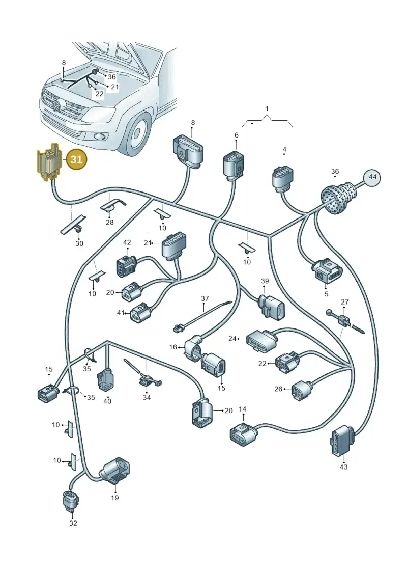7H0941165 — Volkswagen Amarok (2022-) diagram 894971820, position 31