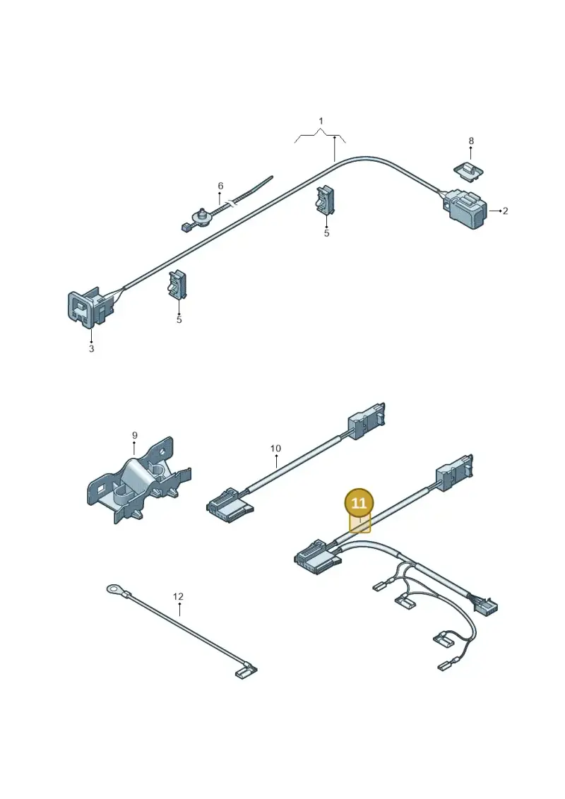 7H0971584G — Volkswagen Transp. caravelle (2008-2009) diagram 410972250, position 11