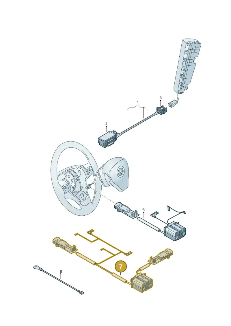 7H0971584G — Volkswagen California Camper (2008-2009) diagram 452972250, position 7