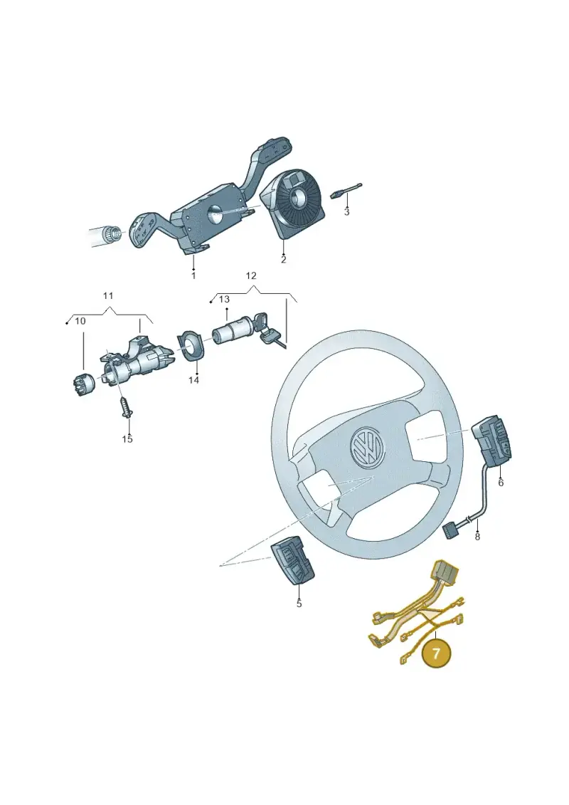 7H0971584G — Volkswagen Transp. caravelle (2008-2009) diagram 410953500, position 7