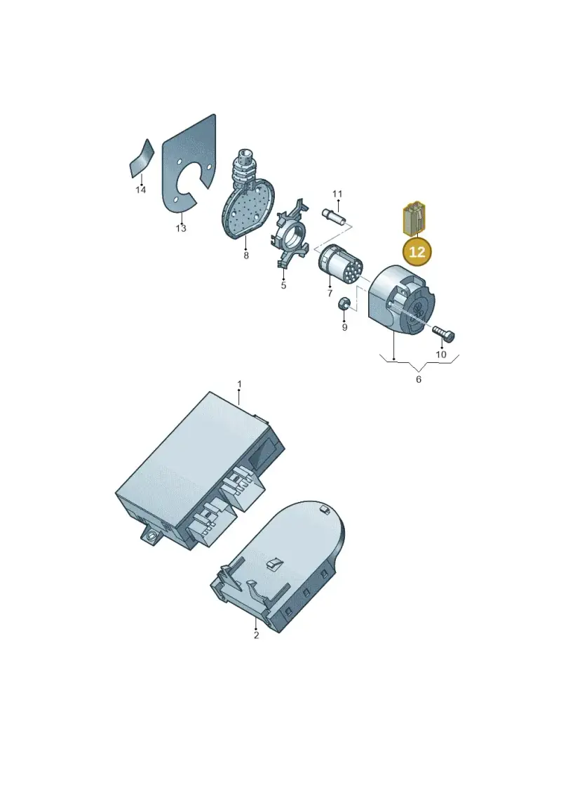 7H0971701A — Volkswagen Transp. caravelle (2011-2015) diagram 679945550, position 12
