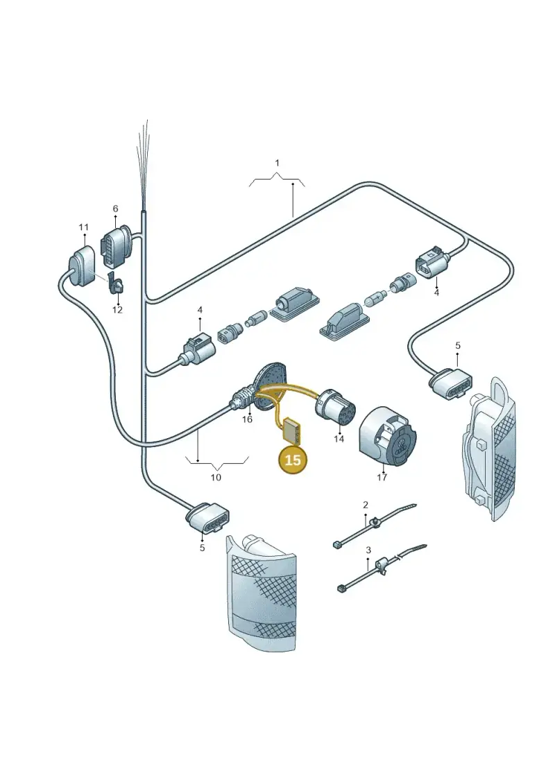 7H0971701A — Volkswagen Amarok twin cab (2016-2022) diagram 749972800, position 15