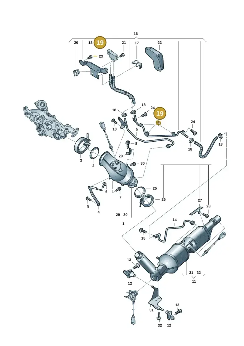 7H0971939C — Volkswagen Transport. multivan (2019-2024) diagram 7em253070, position 19