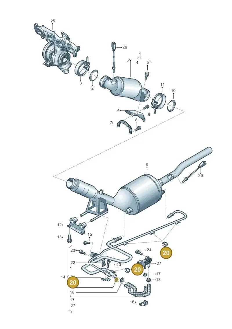 7H0971939C — Volkswagen Caravelle (2015-2019) diagram 861253440, position 20