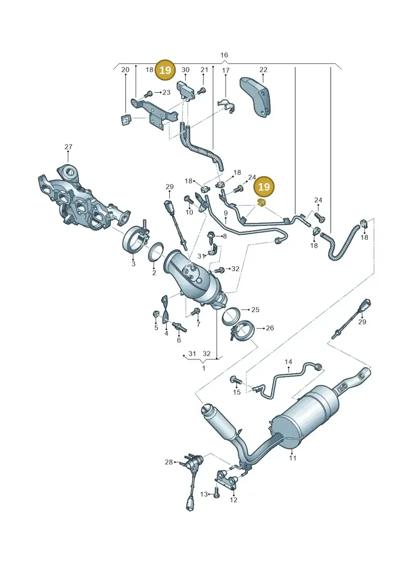 7H0971939C — Volkswagen Caravelle (2015-2019) diagram 861253460, position 19
