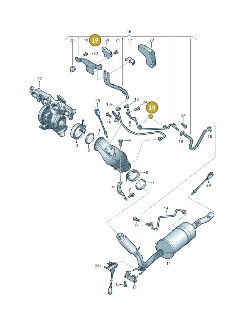 7H0971939C — Volkswagen Caravelle (2015-2019) diagram 861253480, position 19