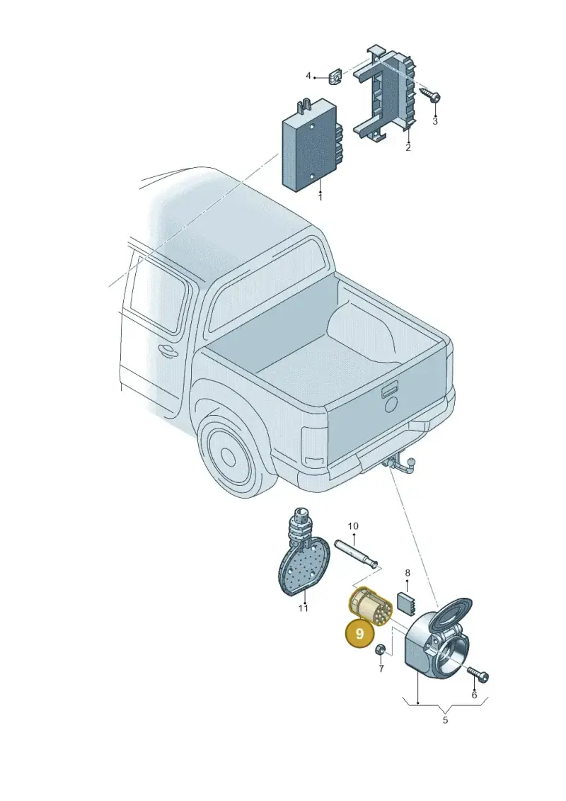 7H0971978 — Volkswagen Amarok twin cab (2022-) diagram 749945550, position 9