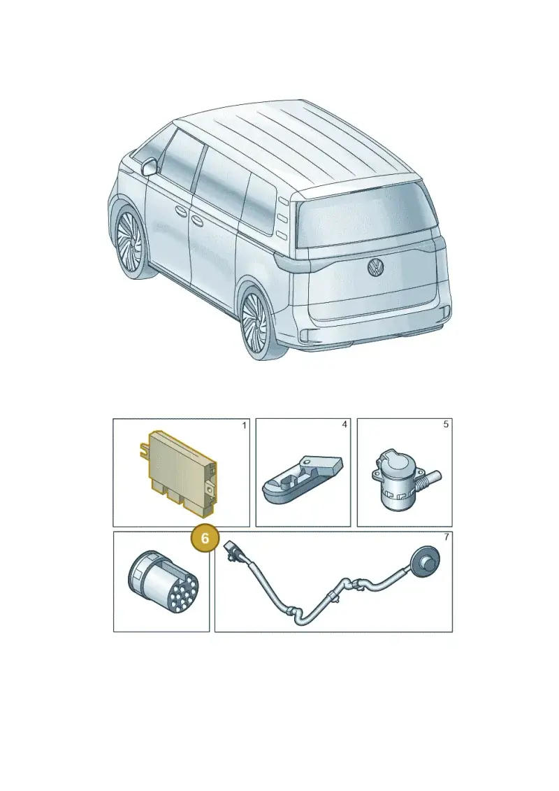 7H0972217C — Volkswagen ID.Buzz (2022-) diagram 15a945055, position 6