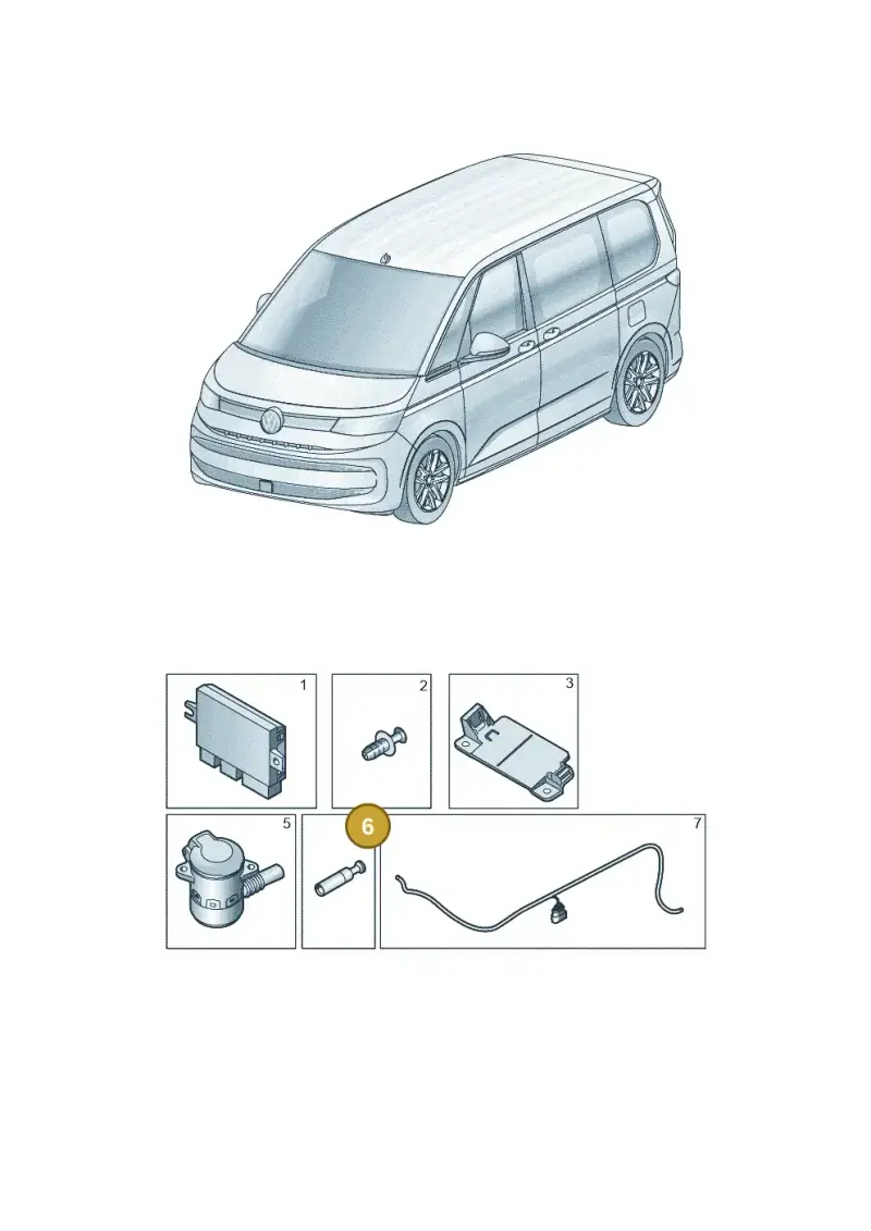 7H0972217C — Volkswagen Multivan (2021-) diagram 7t0945055, position 6