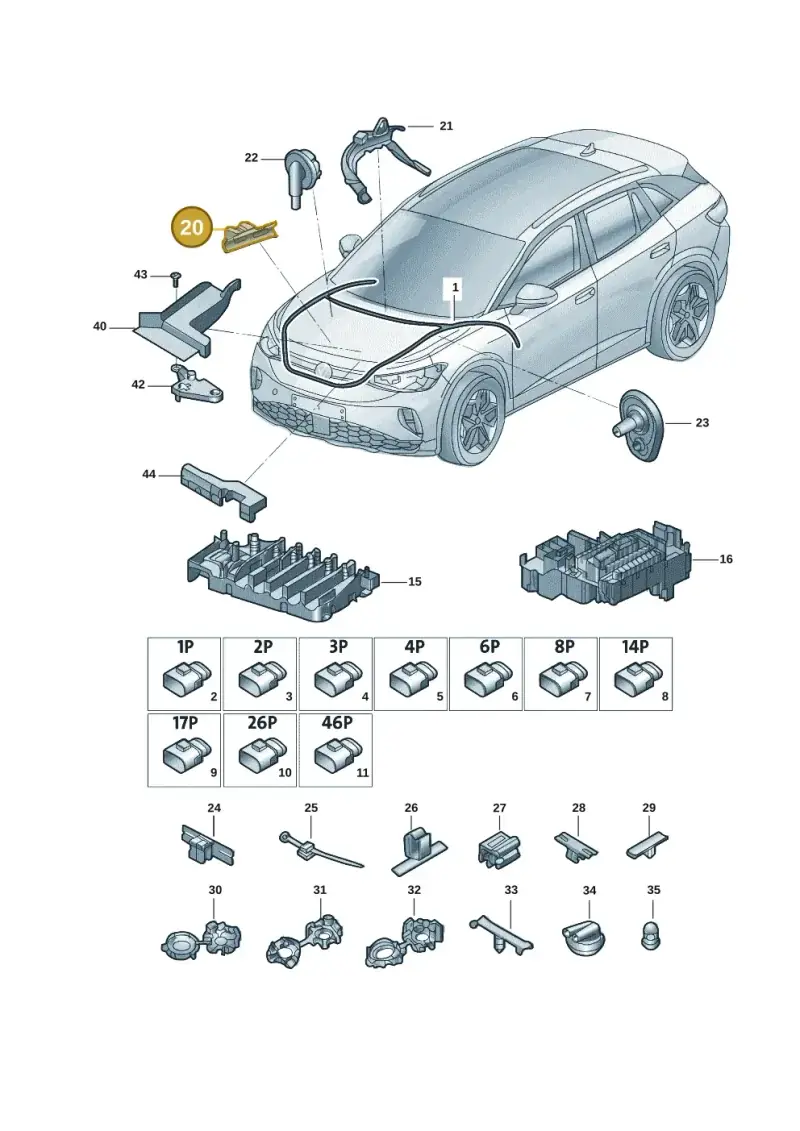 7H0972501A — Volkswagen ID.6 X (2021-) diagram 12d971080, position 20