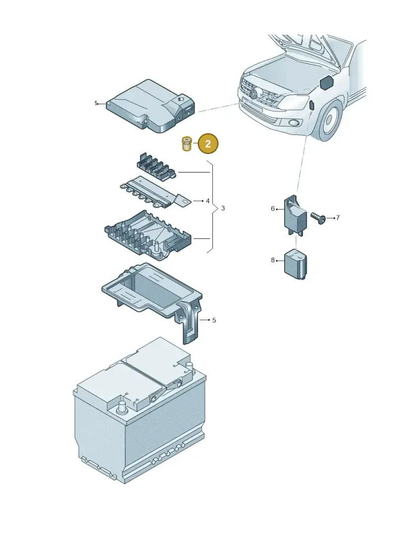 7H0972501A — Volkswagen Amarok twin cab (2022-) diagram 894937200, position 2