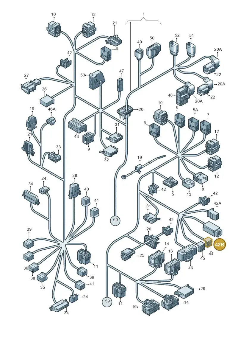 7H0972773A — Volkswagen Transp. caravelle (2008-2009) diagram 410971830, position 42B