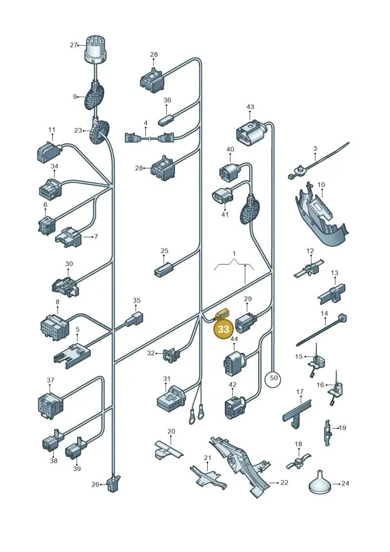 7H0972773A — Volkswagen Passat CC (2011-2016) diagram 460972010, position 33
