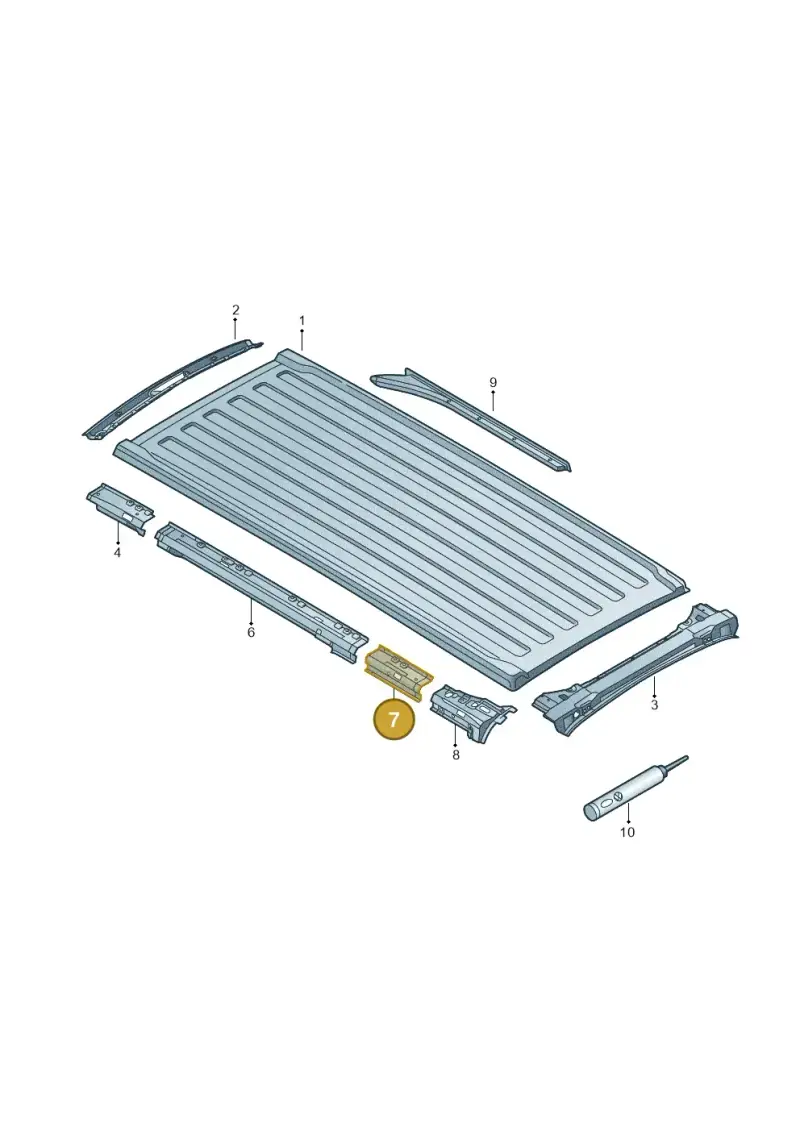 7H1817585D — Volkswagen California Camper (2015-2019) diagram 452817400, position 7