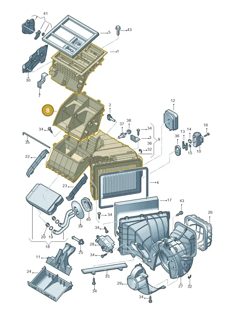7H1819352 — Volkswagen Transp. dropside (2008-2009) diagram 411820000, position 8
