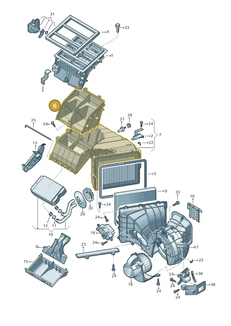 7H1819352 — Volkswagen Caravelle (2015-2019) diagram 679819000, position 6