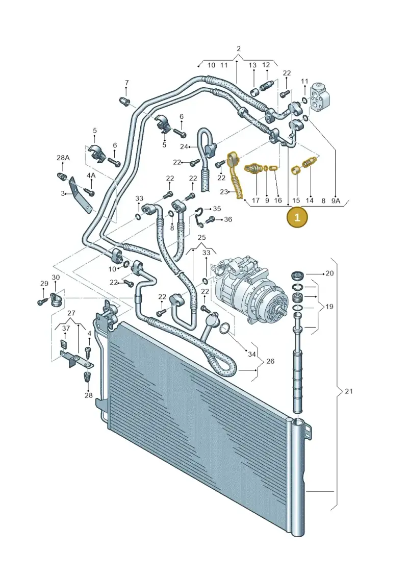 7H1820741T — Volkswagen Transp. caravelle (2008-2009) diagram 611820200, position 1