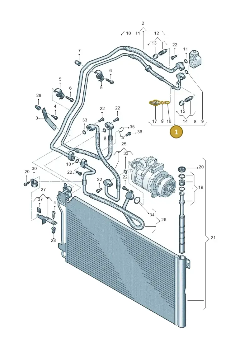7H1820741T — Volkswagen Transp. dropside (2008-2009) diagram 612820200, position 1