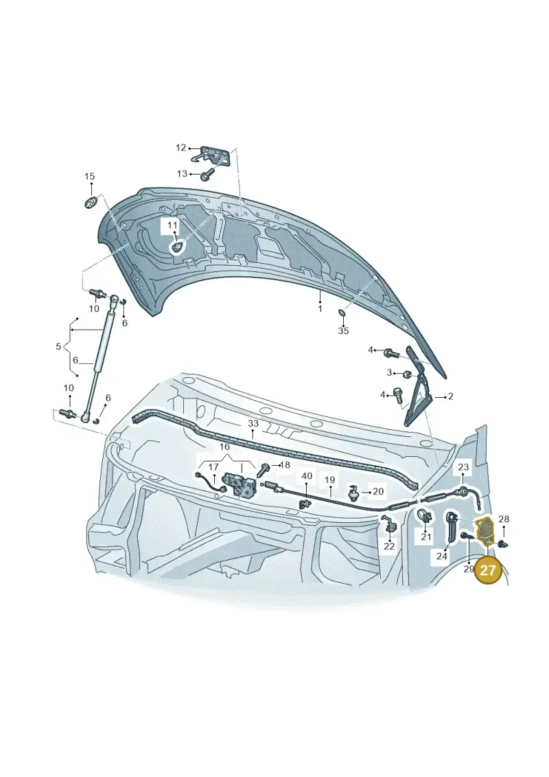 7H1823633B — Volkswagen Caravelle (2015-2019) diagram 861823000, position 27