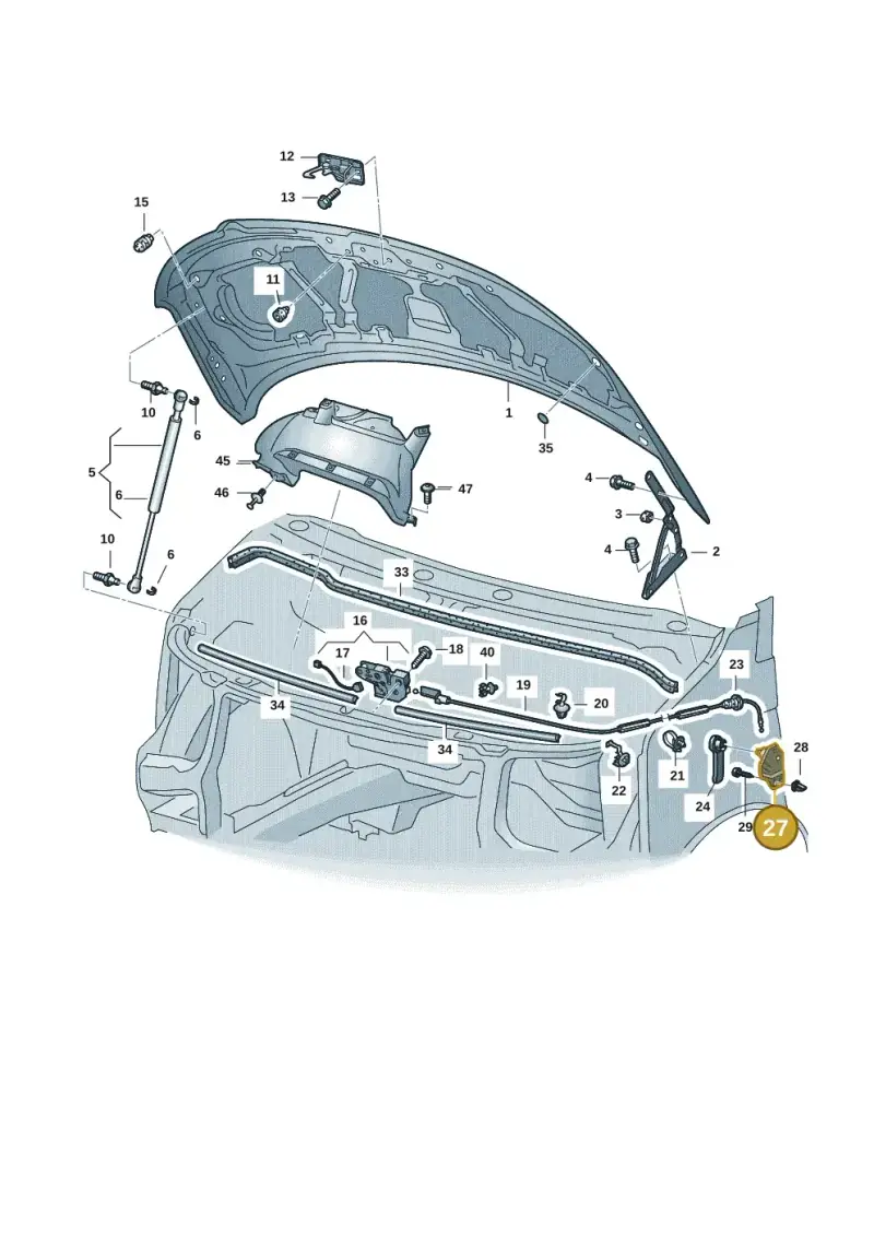 7H1823633B — Volkswagen Transport. multivan (2019-2024) diagram 7em823000, position 27