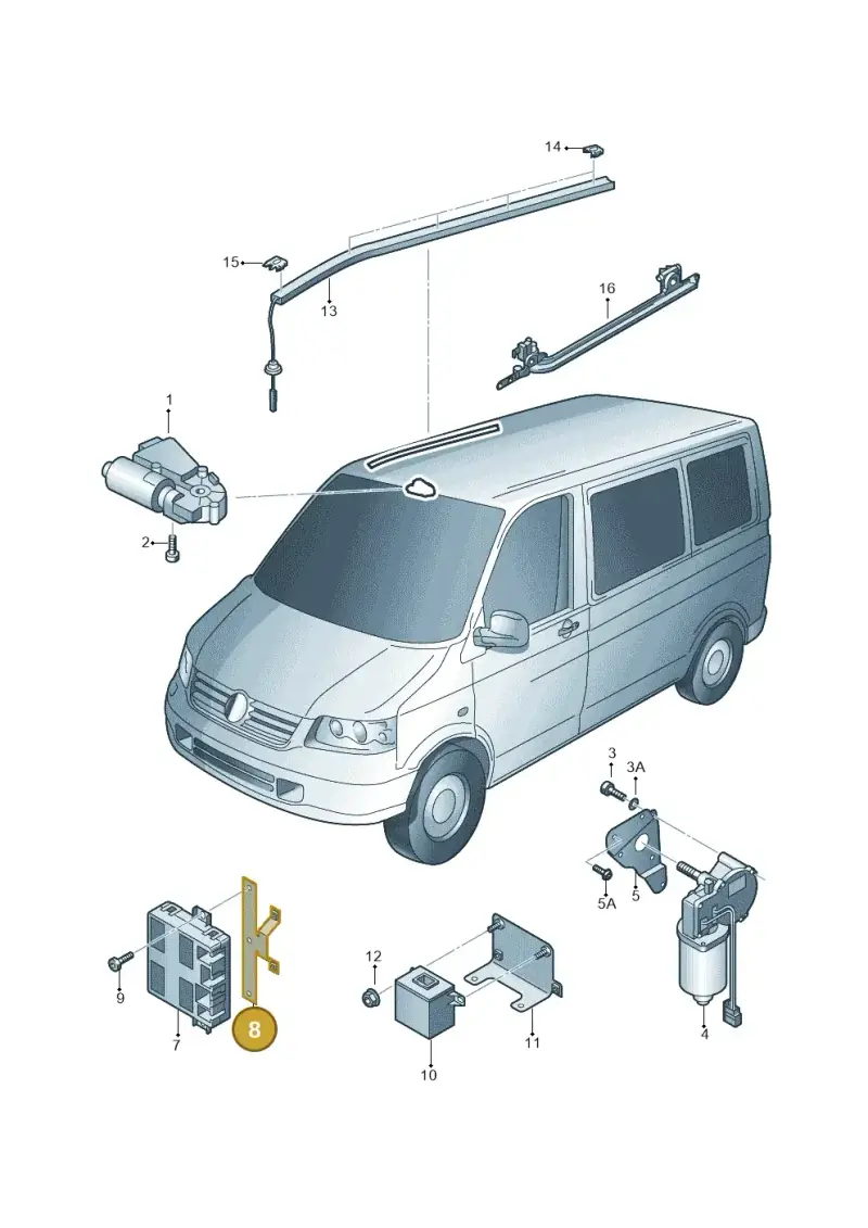 7H1937535F — Volkswagen Transp. caravelle (2011-2015) diagram 410959000, position 8