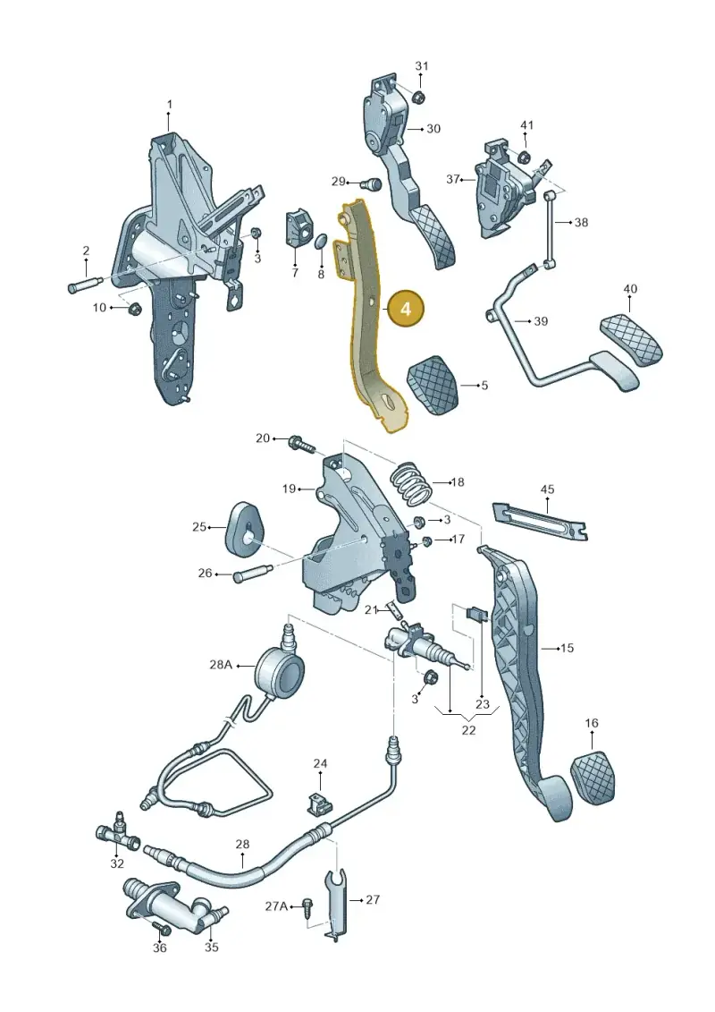 7H2721143 — Volkswagen Transp. caravelle (2011-2015) diagram 410721250, position 4