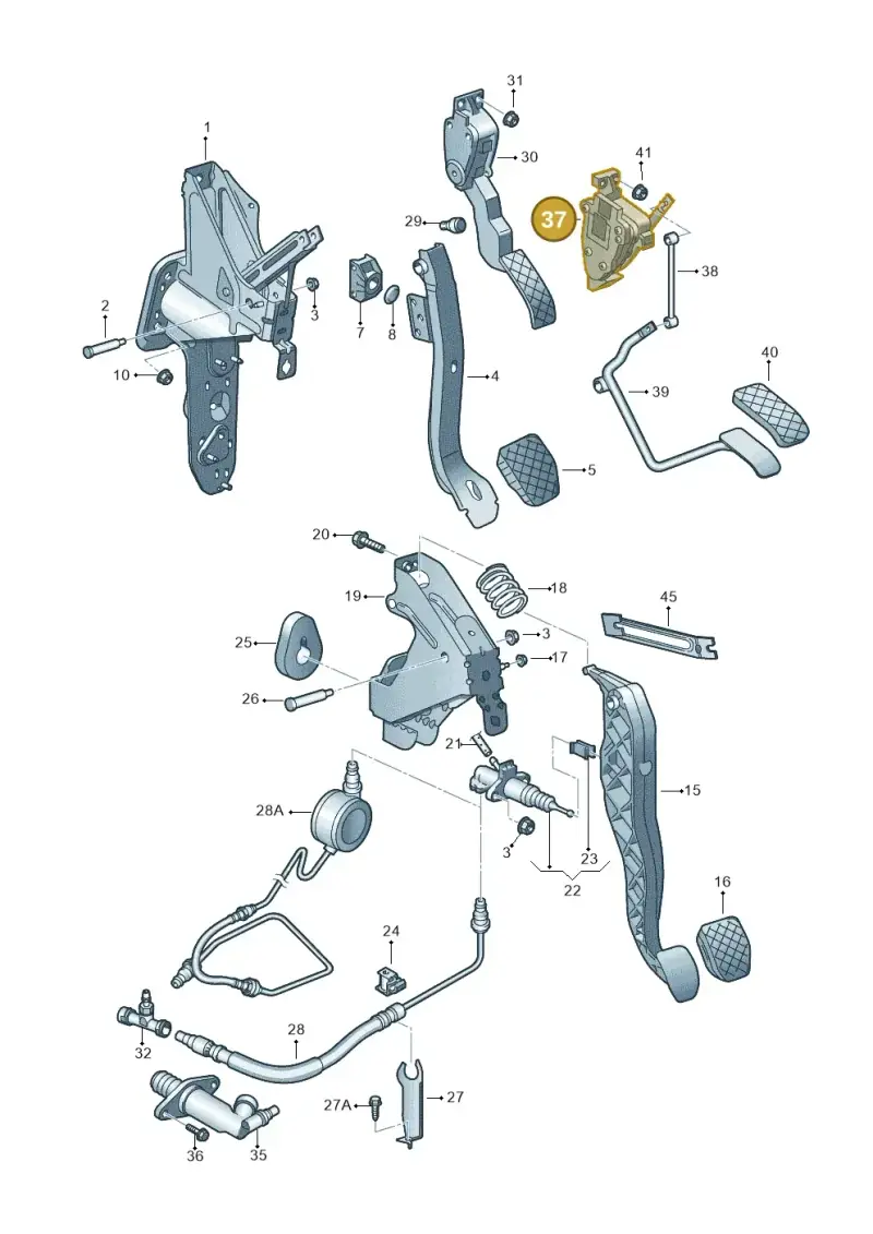 7H2723503E — Volkswagen Transp. caravelle (2011-2015) diagram 410721250, position 37