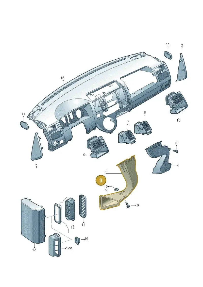 7H2819667B — Volkswagen Transp. dropside (2011-2015) diagram 411819050, position 3