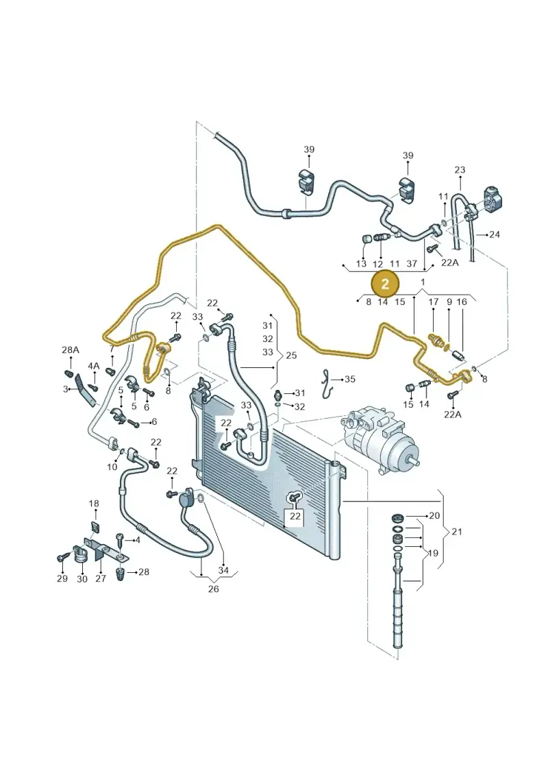 7H2820743G — Volkswagen Transp. caravelle (2011-2015) diagram 479820260, position 2