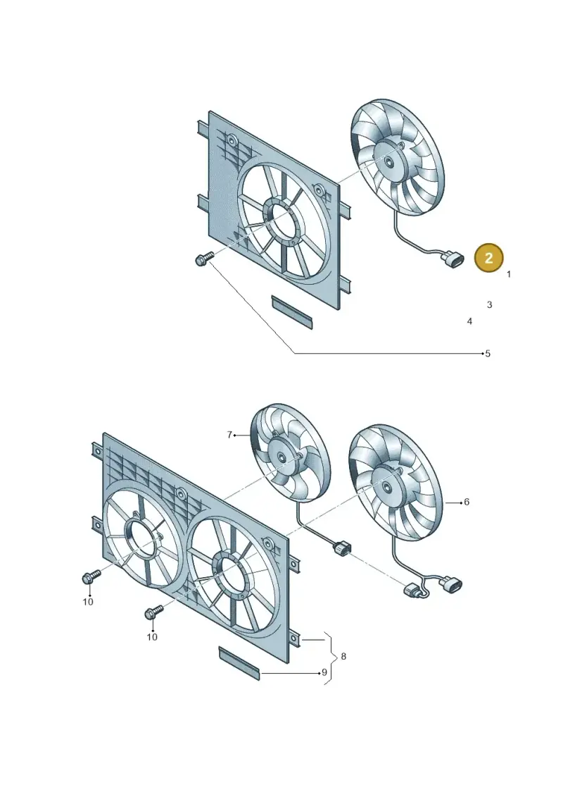 7H4906444 — Volkswagen Caddy Maxi Kombi (2020-2024) diagram 2ka959060, position 2