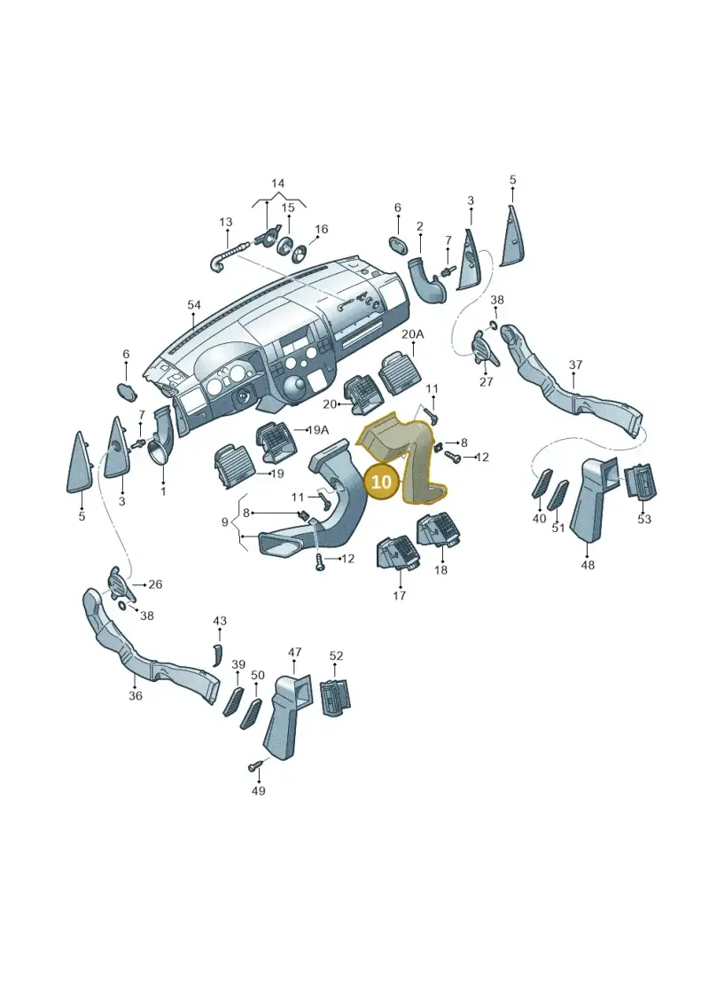 7H5819658E — Volkswagen Transp. caravelle (2011-2015) diagram 679819050, position 10