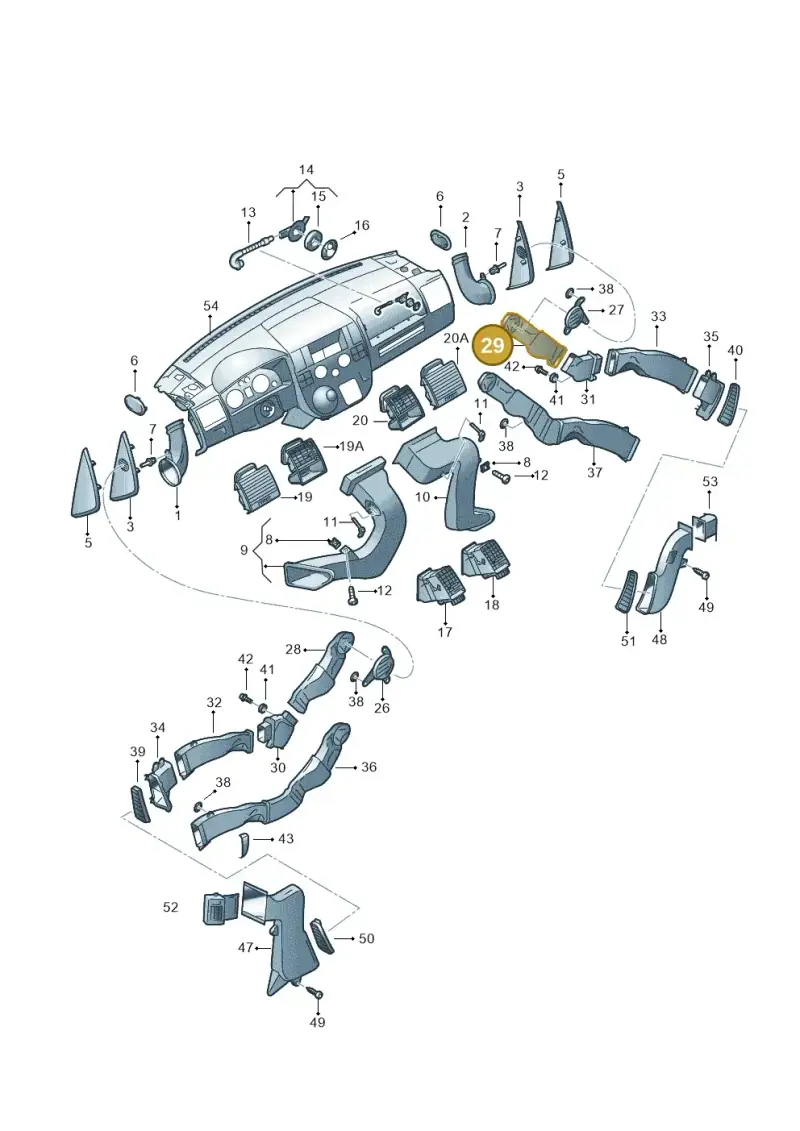 7H5820848B — Volkswagen Transp. caravelle (2008-2009) diagram 410819050, position 29